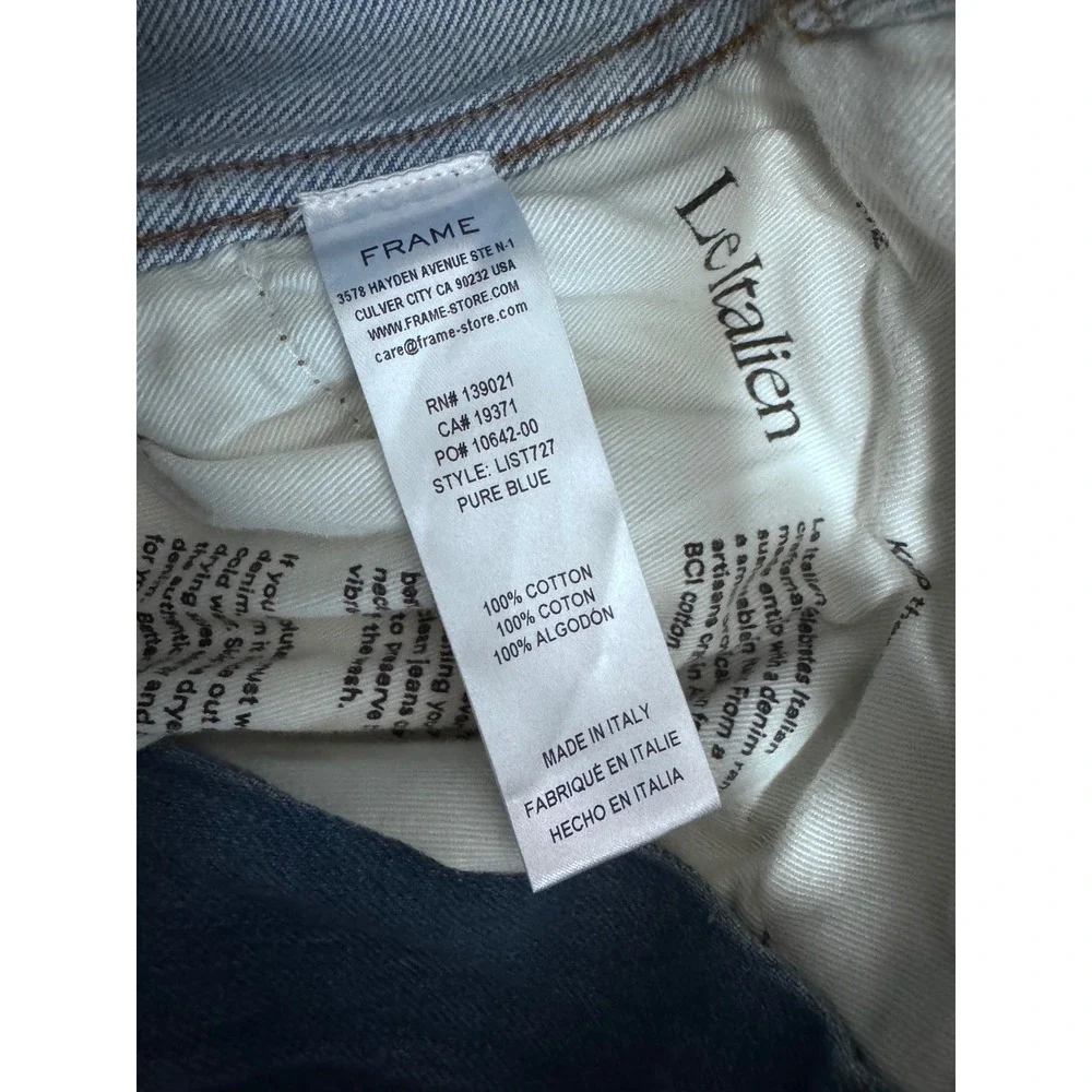 FRAME DENIM LE ITALIEN STRAIGHT JEANS - PURE BLUE‎ SIZE 24 - Picture 8 of 12